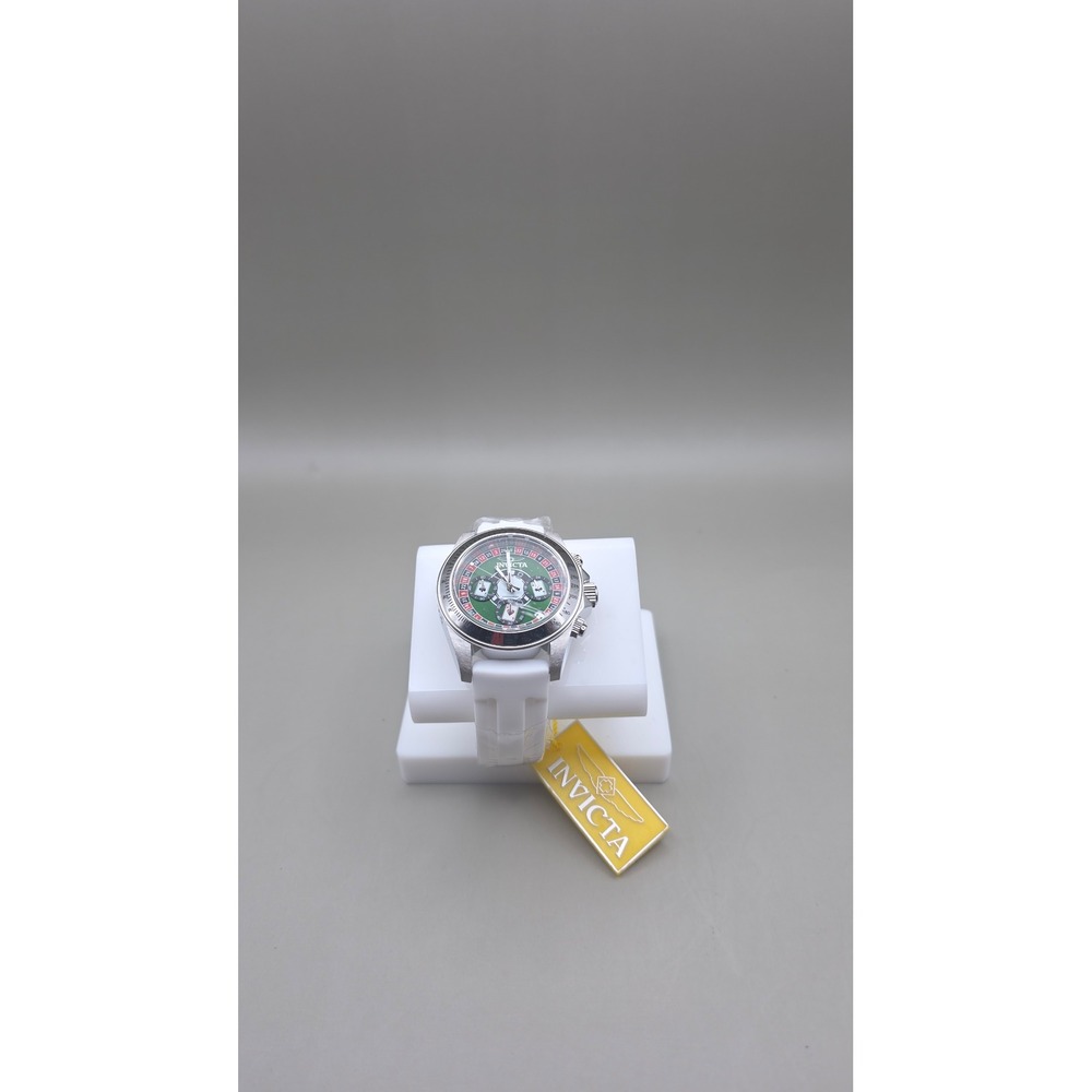 Invicta Speedway Montecarlo Vegas/ Poker Dial Men's Watch - 39.5mm, White